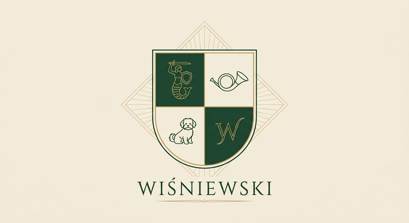 Герб Wiśniewski — сдержанный премиальный стиль